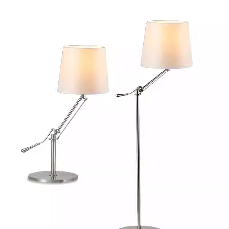 韩风简约长臂折叠奶油风落地灯