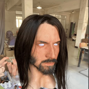 面具成人全脸硅胶男定制3d立体人脸变装人皮面皮头套仿真皮二次元