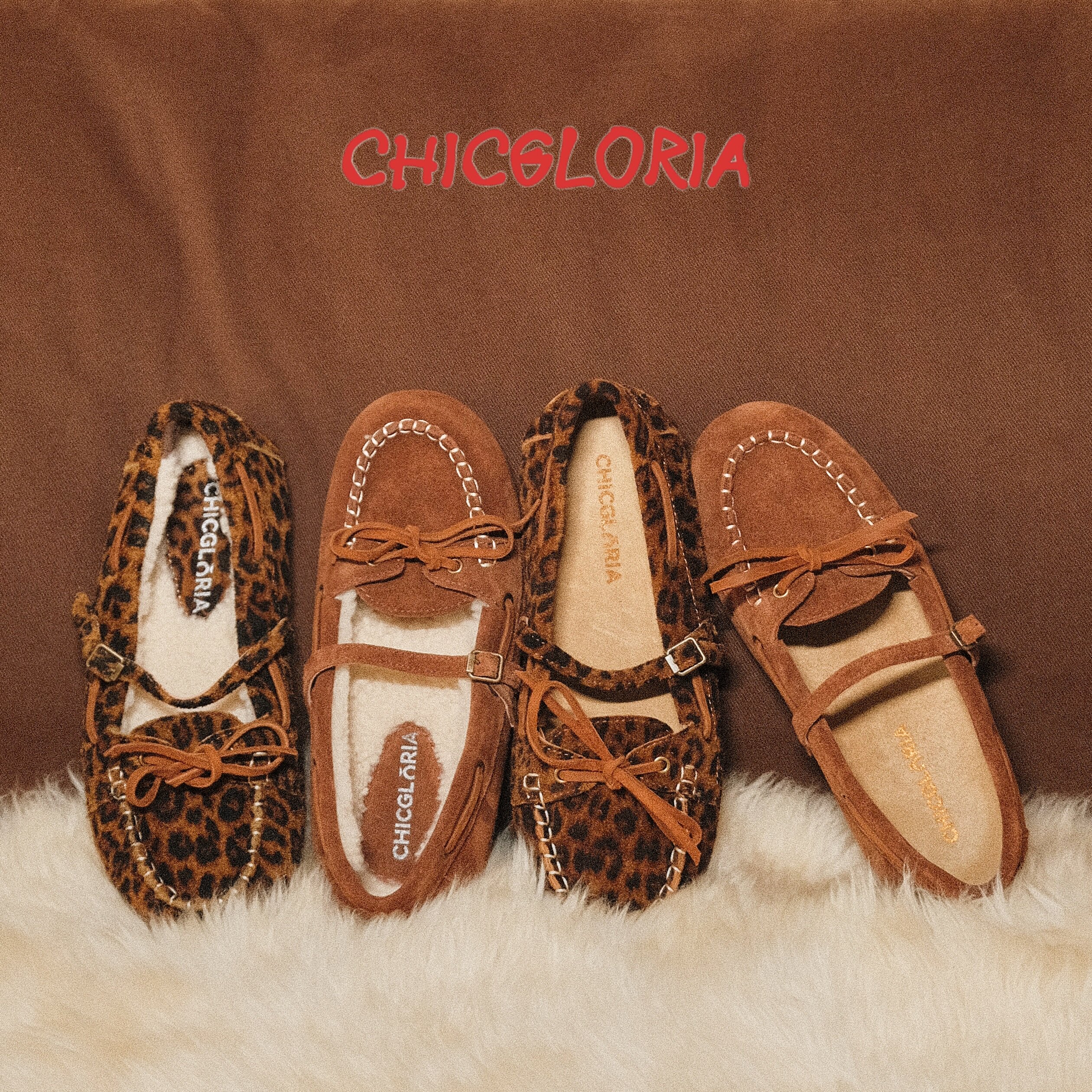 CHICGLORIA｜【董生活】四季新款法式复古牛反绒乐福玛丽珍女鞋