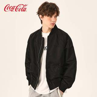 Coca-Cola/可口可乐外套男2023秋冬款美式刺绣工装休闲飞行服夹克