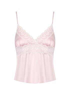 AD979欧美外贸新款时尚性感蕾丝花边家居吊带V领甜美无袖小背心女