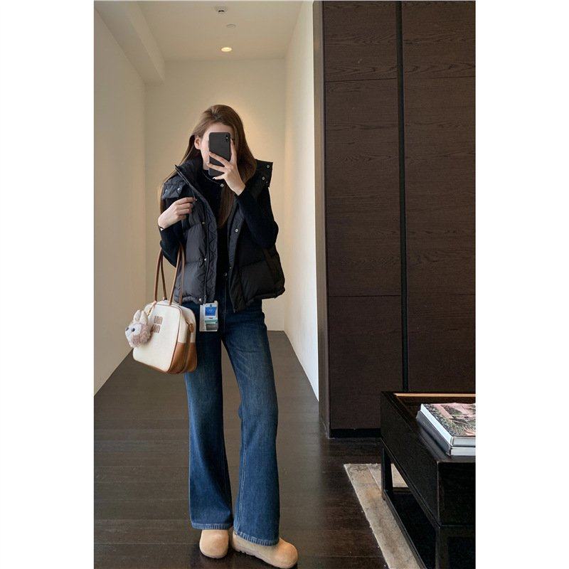 超模大长腿！加绒加厚显瘦高腰修身显瘦微喇牛仔裤女2025新款秋冬,女装/女士精品,大码裤装,淘宝优惠券,粉丝福利购,淘宝优惠卷