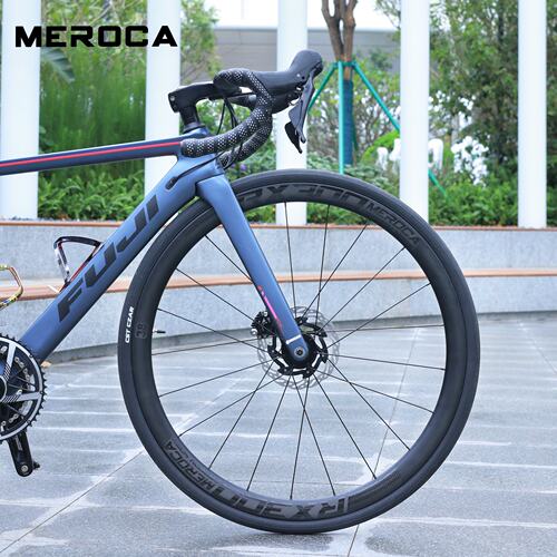 MEROCA 公路车碟刹碳纤维轮组 快拆/桶轴前2后4培林花鼓 六钉碟刹