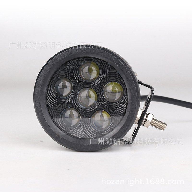 汽车LED工作灯 18W圆形透镜越野车顶前杠射灯 工程探照work light,汽车零部件/养护/美容/维保,LED射灯,淘宝优惠券,粉丝福利购,淘宝优惠卷