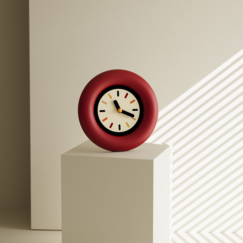 ins钟表挂钟客厅2025新款高级感简约现代石英钟机芯格栅装饰挂钟