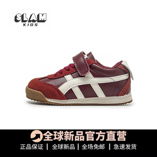 儿童阿甘鞋安哥拉红2025春季新款女童板鞋真皮透气防滑男童运动鞋