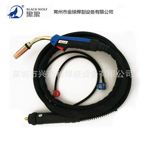 黑狼MB501D水冷欧式焊铝铁弯柄气保焊枪BZL501D自动焊二保氧焊枪