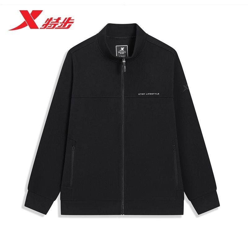 特步针织保暖外套男2026春新款立领休闲跑步运动百搭974129060206,运动服/休闲服装,运动茄克/外套,淘宝优惠券,粉丝福利购,淘宝优惠卷