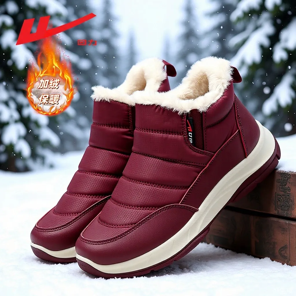 鞋子加绒妈妈鞋新款冬季女鞋保暖老人鞋防水中老年人棉鞋女款,女鞋,时尚雪地靴,淘宝优惠券,粉丝福利购,淘宝优惠卷