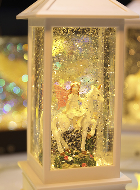 水晶球音乐盒儿童女生生日礼物送闺蜜八音盒芭蕾舞夜灯小女孩公主