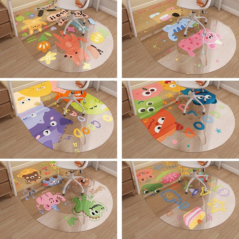 书房学习书桌透明软玻璃电脑椅子地垫转椅地毯pvc隔音地板保护垫