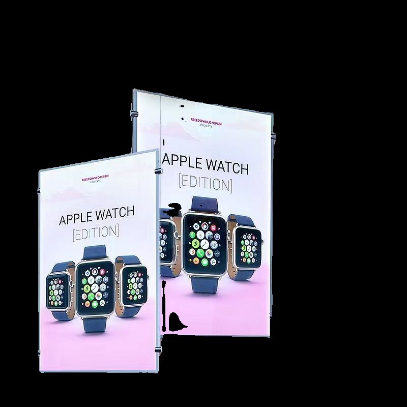 吊牌悬挂超薄双面抽画灯箱玻璃橱窗广告Gled展示牌商场超市挂墙式