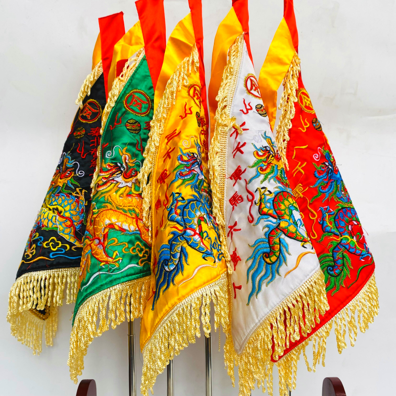 道士用品道家五色旗令旗令箭五营旗兵马旗令旗架子全套五龙旗新款