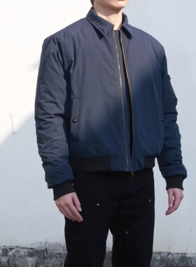 CJMJ fitcheck美式vibe新款冬飞行夹克ma1复古翻领棒球服棉衣外套