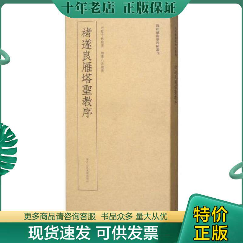 正版现货9787534063930 近距离临摹碑帖丛刊：褚遂良雁塔圣教序 艺文类聚金石书画馆 浙江人民美术出版社