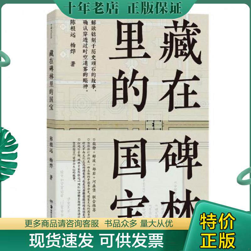 正版现货9787535688774 藏在碑林里的国宝 陈根远","杨烨 湖南美术出版社