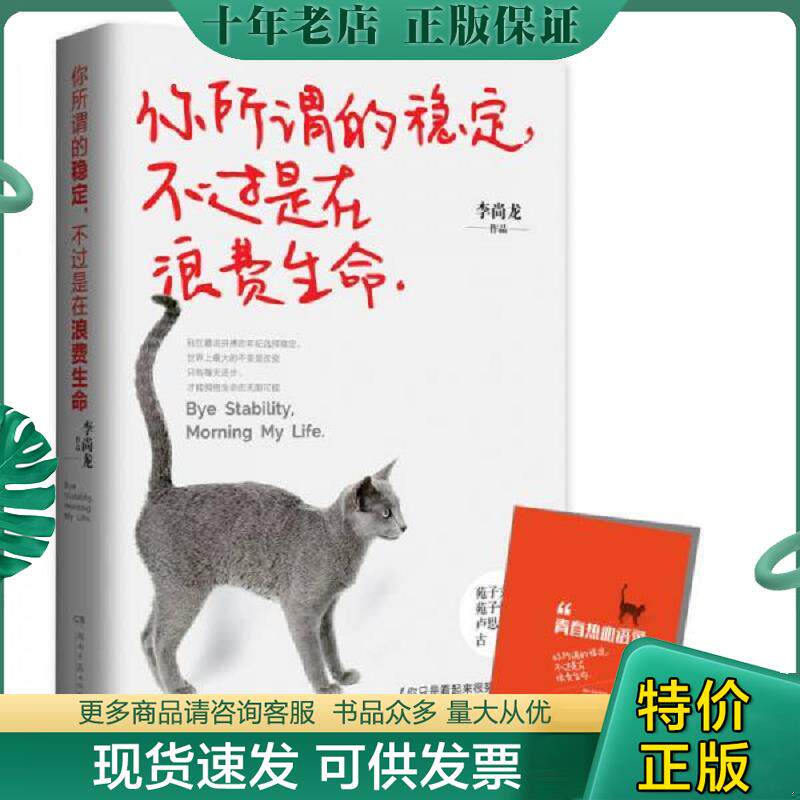 正版现货9787540474485 你所谓的稳定,不过是在浪费生命 李尚龙著,博集天卷出品 湖南文艺