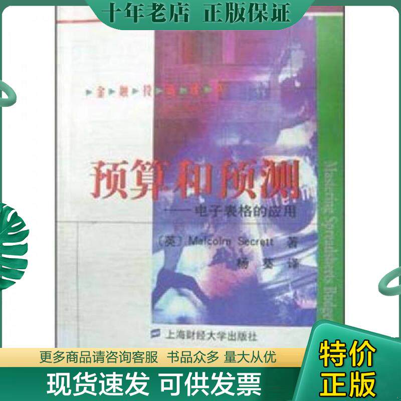 正版现货9787810497916 预算和预测:电子表格的应用 杨葵 上海财经大学出版社