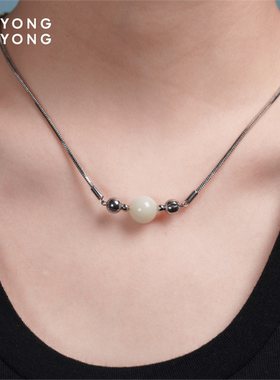 无用之用海蓝宝黄水晶多彩宝石水晶吊坠项链饰品项链女款蛇骨链