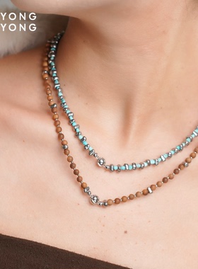 无用之用天然玛瑙宝石双层项链