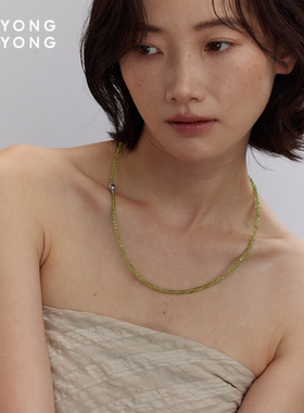 无用之用天然橄榄石方糖项链