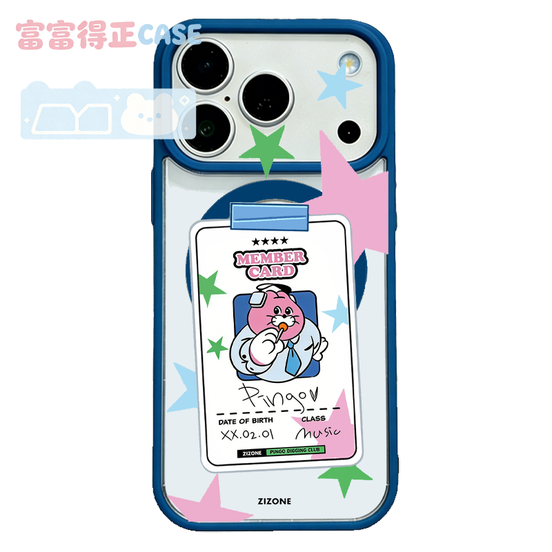 适用于苹果17promax三星联名ZIZONE粉红猫PINGO手机壳16EMagsafe弱磁吸15Pro亚克力14Pro苹果11星耀会员