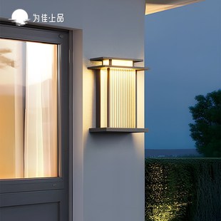 户外壁灯防水庭院别墅室外太阳能大门两侧接电款新中式阳台外墙灯