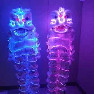 LED发光舞狮舞台演出开业庆典气氛服饰道具KTV夜店酒吧单人狮子服