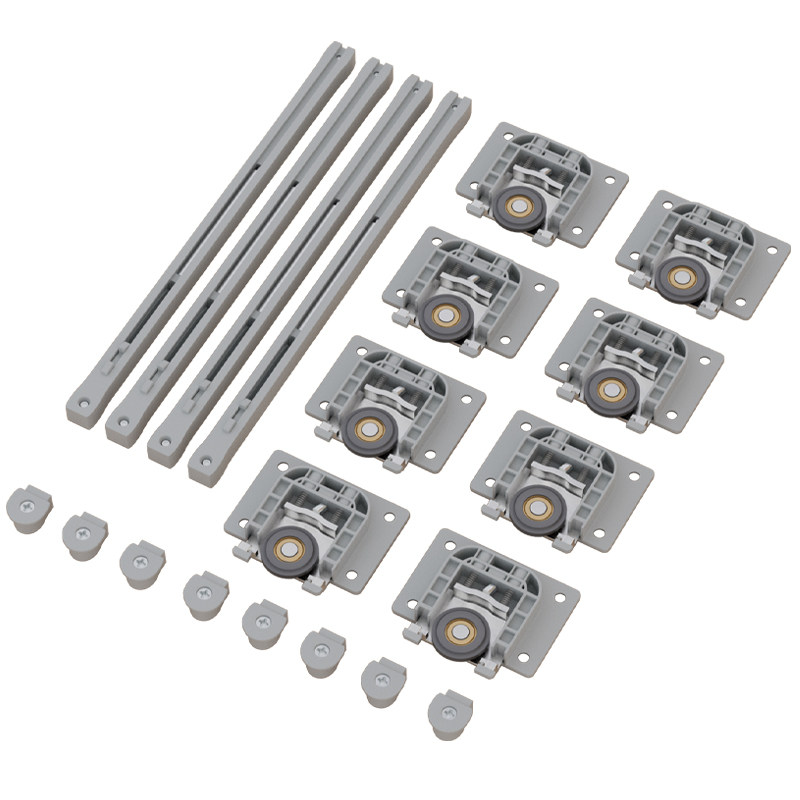 推拉门衣柜趟门轨道滑轮阻尼缓冲移门轮上下双导轨静音家用嵌入型,基础建材,吊滑,淘宝优惠券,粉丝福利购,淘宝优惠卷