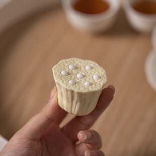 创意陶瓷莲蓬盖置盖托马卡龙色紫砂壶盖托盖碗盖子架功夫茶具配件