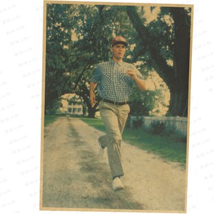 阿甘正传复古老电影海报怀旧牛皮纸装饰画 酒吧宿舍挂画 励志海报