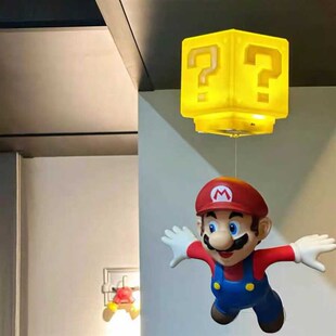 超级玛丽小方块灯马里奥小夜灯音效问号灯卧室浴室氛围灯生日礼物