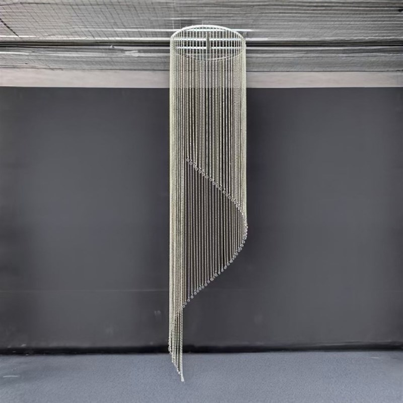 婚礼道具水c晶珠帘天花板螺旋环婚礼大厅舞台空中布局装饰悬挂水