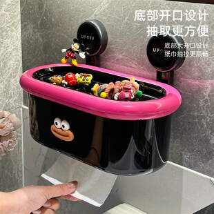 吸盘卫生间厕纸盒卫生纸置物架壁挂式厕所纸巾盒浴室卷纸放置盒子