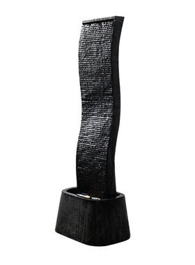 大型简约喷泉流水幕墙客厅摆设招财风水轮软装饰玄关水景家用摆件