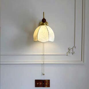 法式中古风卧室床头灯过道灯复古奶油壁灯餐厅餐桌吧台床头小吊灯