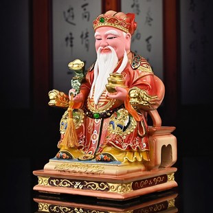 香樟木大块原木雕刻土地公土地爷家用店铺福德正君财神像社神摆件