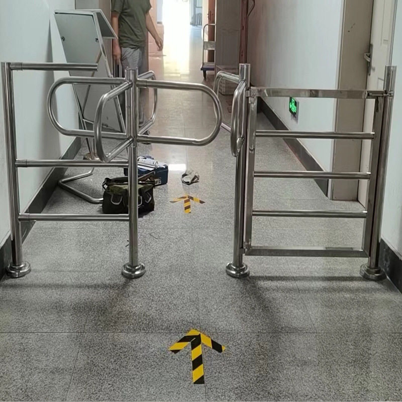 手推单向门十字旋转闸出入口门禁器手推十字转门超市入口感应摆闸