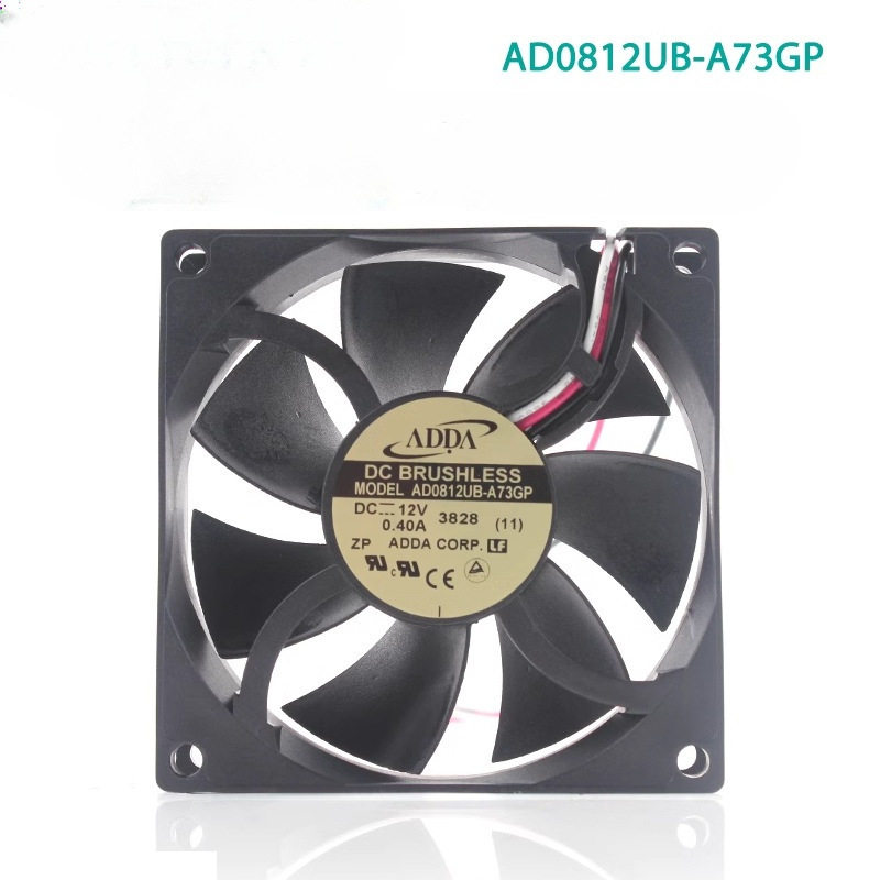 全新ADDA AD0812UB-A73GP 8025 12V0.40A4.80W大风量滚珠散热风扇