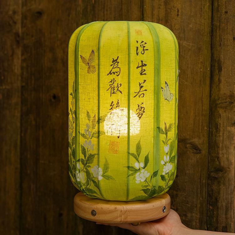 新中式书房中国风玄关复古宋代美学手绘国画茉莉花桂花装饰宫台灯