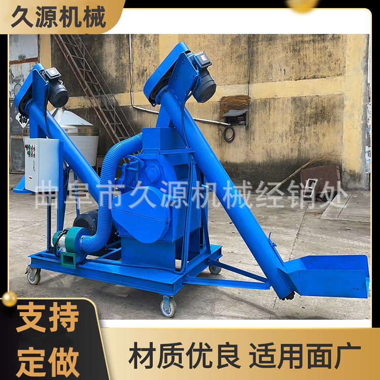 湖北酒厂高粱粉碎对辊机 环保除粮食破碎机 1吨曲药粮食粉碎机
