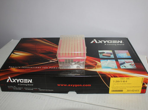 爱思进Axygen 200ul盒装灭菌黄吸头,96支/盒,50盒/箱T-200-Y-R-S