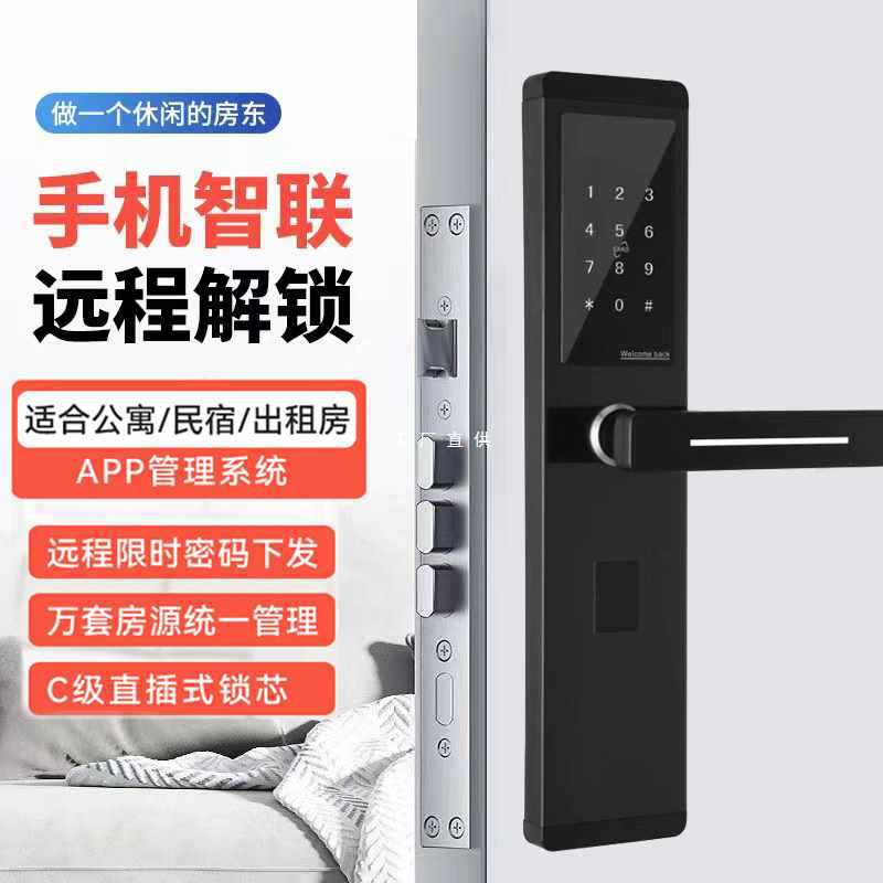 酒店民宿磁卡密码智能门锁防盗门