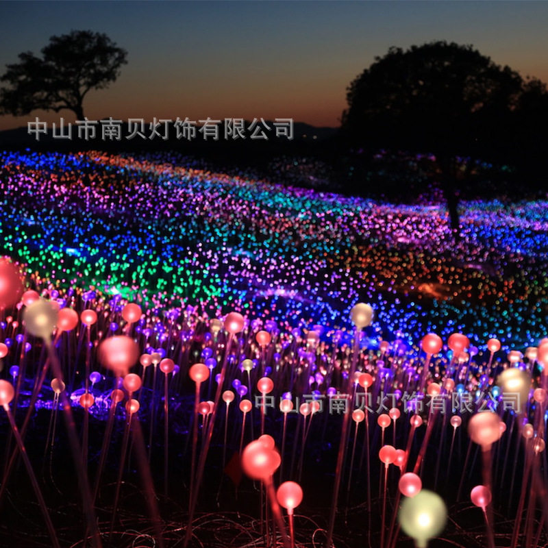 LED圆球芦苇灯发光亮化工程美陈布展灯蒲公英树灯户外防水插地灯