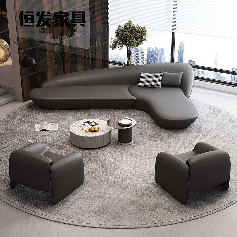 酒店大堂接待洽谈卡座沙发组合