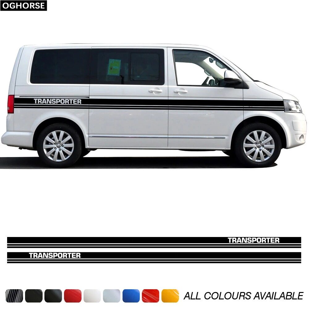适用大众VW TRANSPORTER车贴T6房车改装饰贴纸T5车门侧条纹贴膜T4