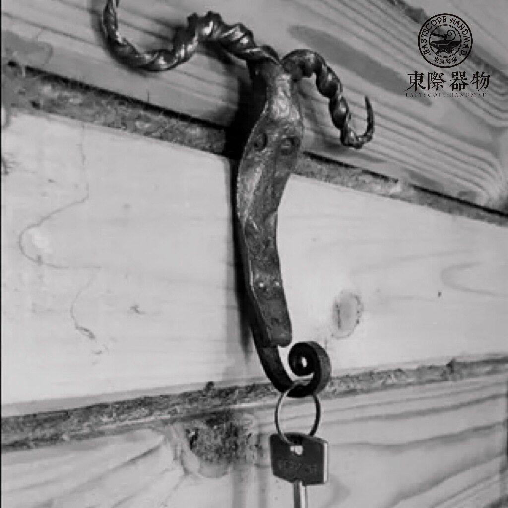 东际器物设计师款老山羊铁艺挂钩手工锻打铁艺钩衣帽钩橱柜门壁钩