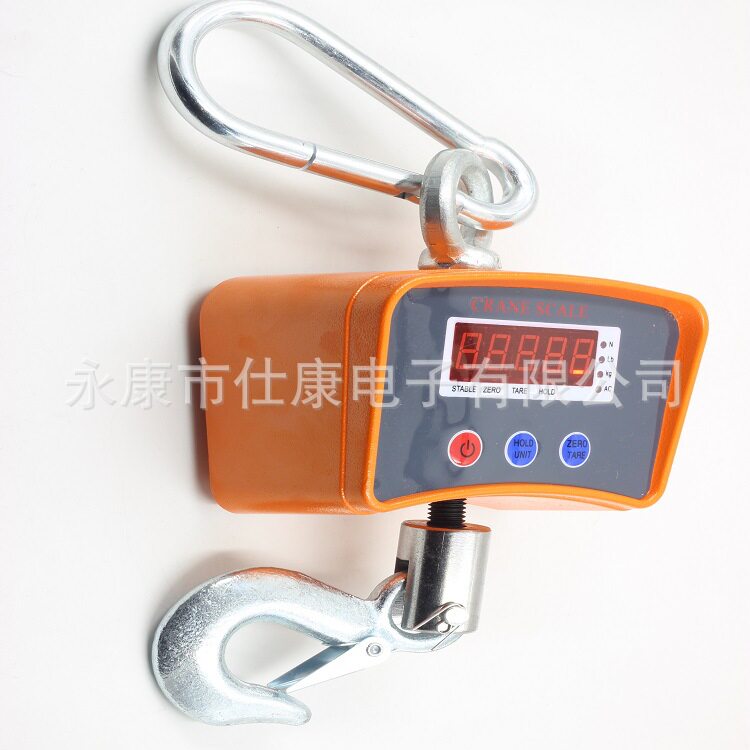 300kg工业电子吊钩秤工业商业用秤勾秤充电款电子秤带钩子