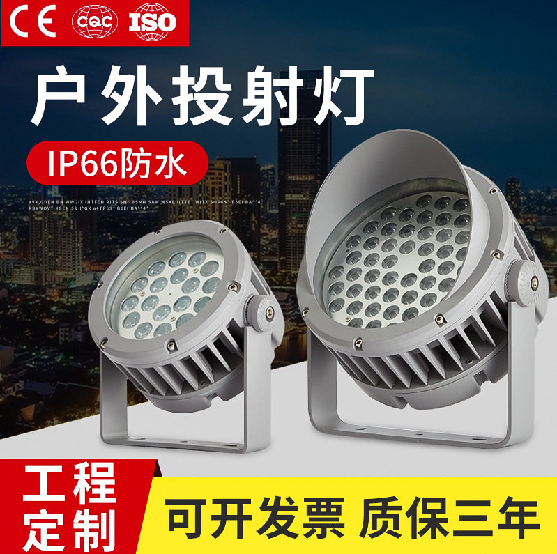 LED投光灯射灯户外照树灯插地防水园林景观亮化工程6W草坪投光灯