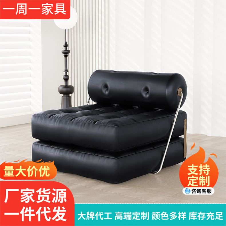 小户型客厅卧室两用沙发床家用阳台折叠休闲布艺懒人沙发榻榻米飘
